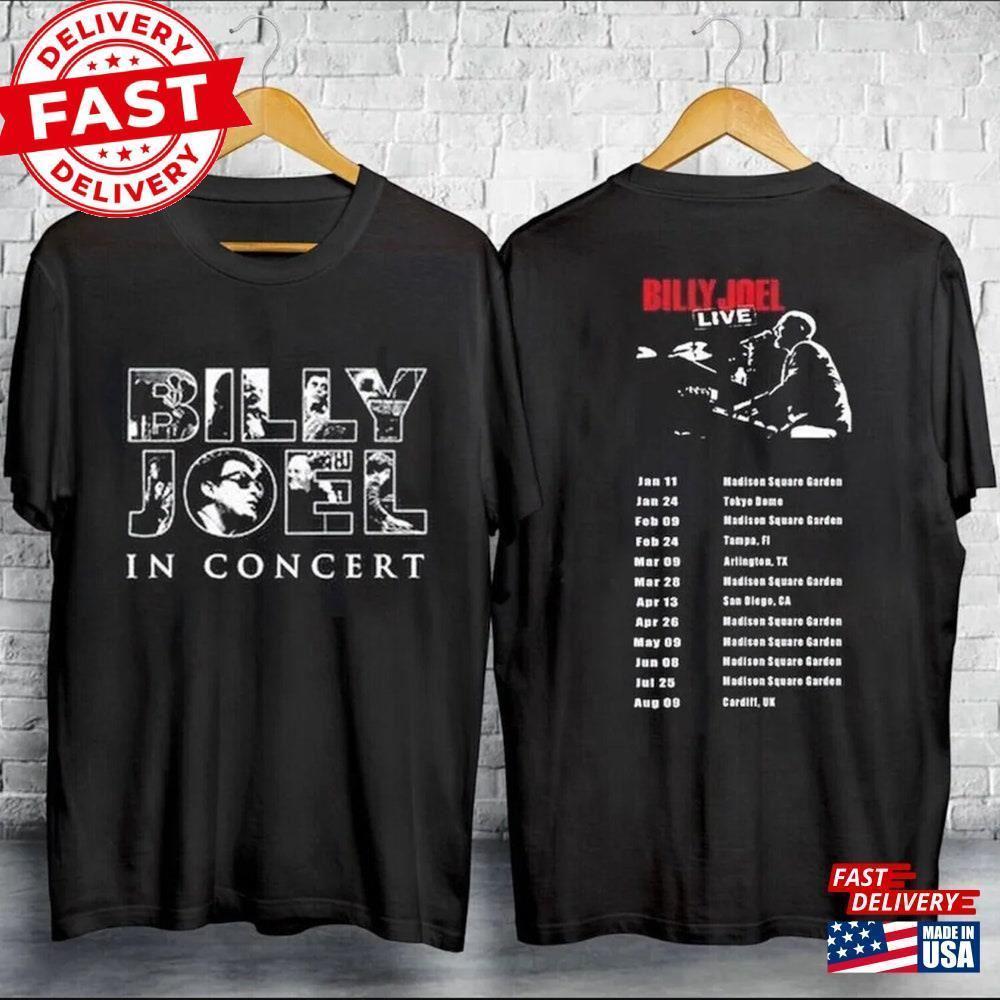Billy Joel World Tour  Unisex Shirt T-Shirt  2 Sided
